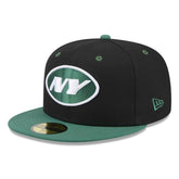 New York Jets New Era Flipside 2Tone 59FIFTY Fitted Hat Black/Green | NFL