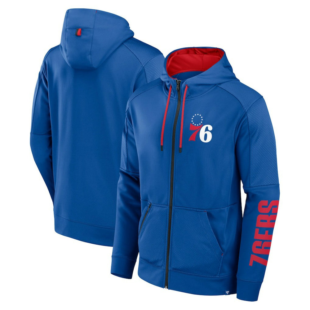 Philadelphia 76ers Baller Defender Performance Full-Zip Hoodie Royal - NBA