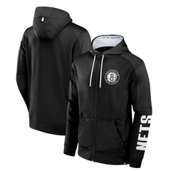Brooklyn Nets Baller Defender Performance Full-Zip Hoodie Black - NBA