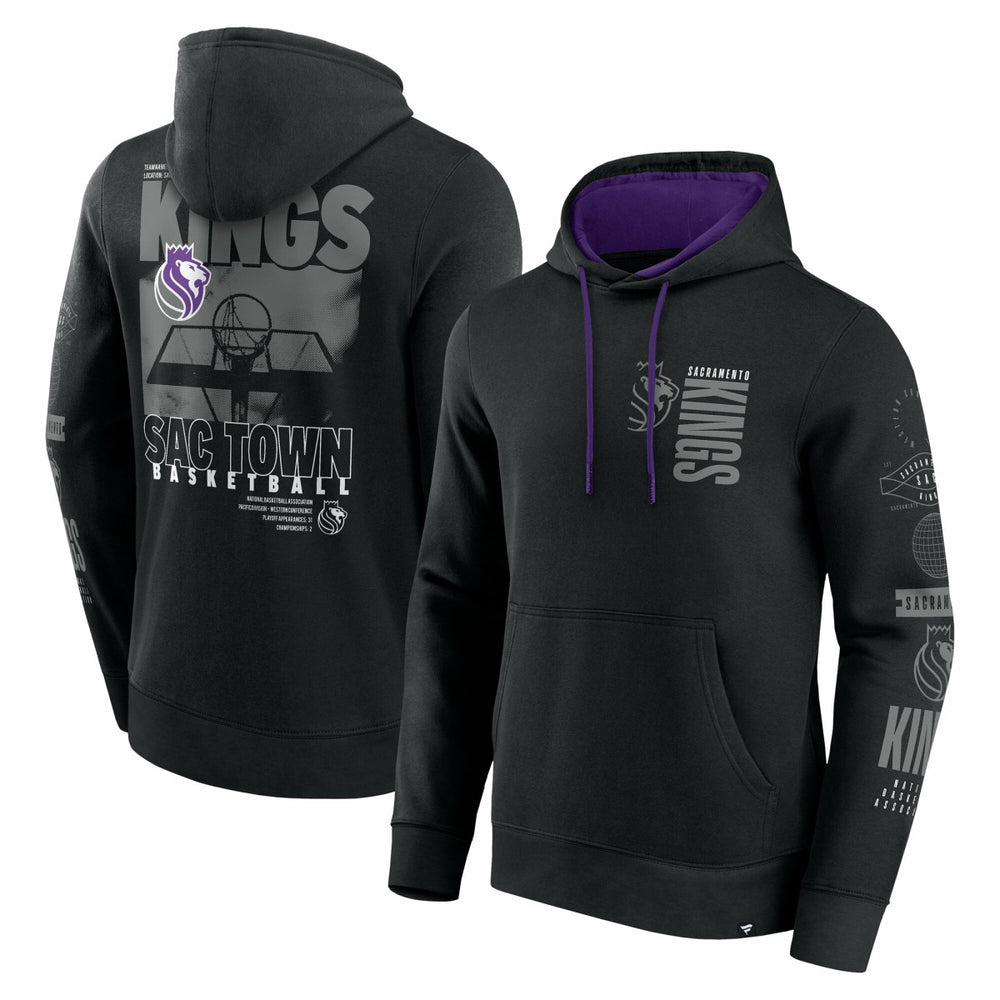 Sacramento Kings Game Time Crossover Pullover Hoodie Black - NBA