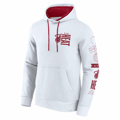 Miami Heat Game Time Crossover Pullover Hoodie White - NBA
