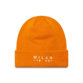 AC Milan New Era Wordmark Cuffed Knit Hat Orange | New Era Sale