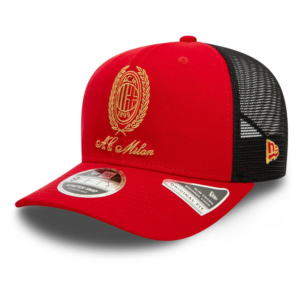 AC Milan New Era Heritage Gold Original Fit 9FIFTY Stretch-Snap Hat Red | New Era Online