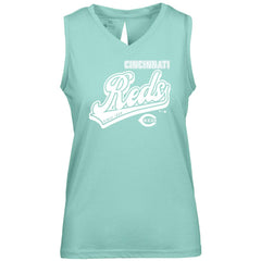 Cincinnati Reds Levelwear Women's Paisley Sweep V-Neck Tank Top - MLB