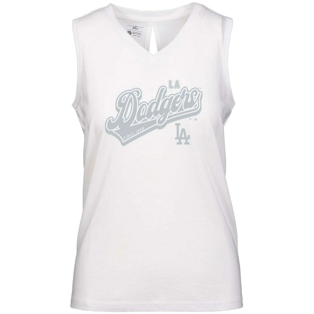 Los Angeles Dodgers Levelwear Women's Paisley Sweep V-Neck Tank Top - MLB