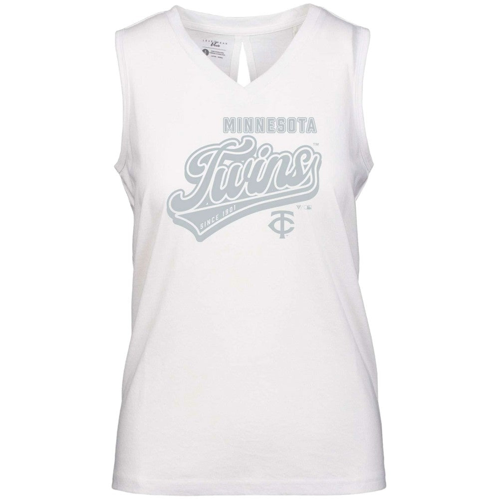 Minnesota Twins Levelwear Women's Paisley Sweep V-Neck Tank Top - MLB
