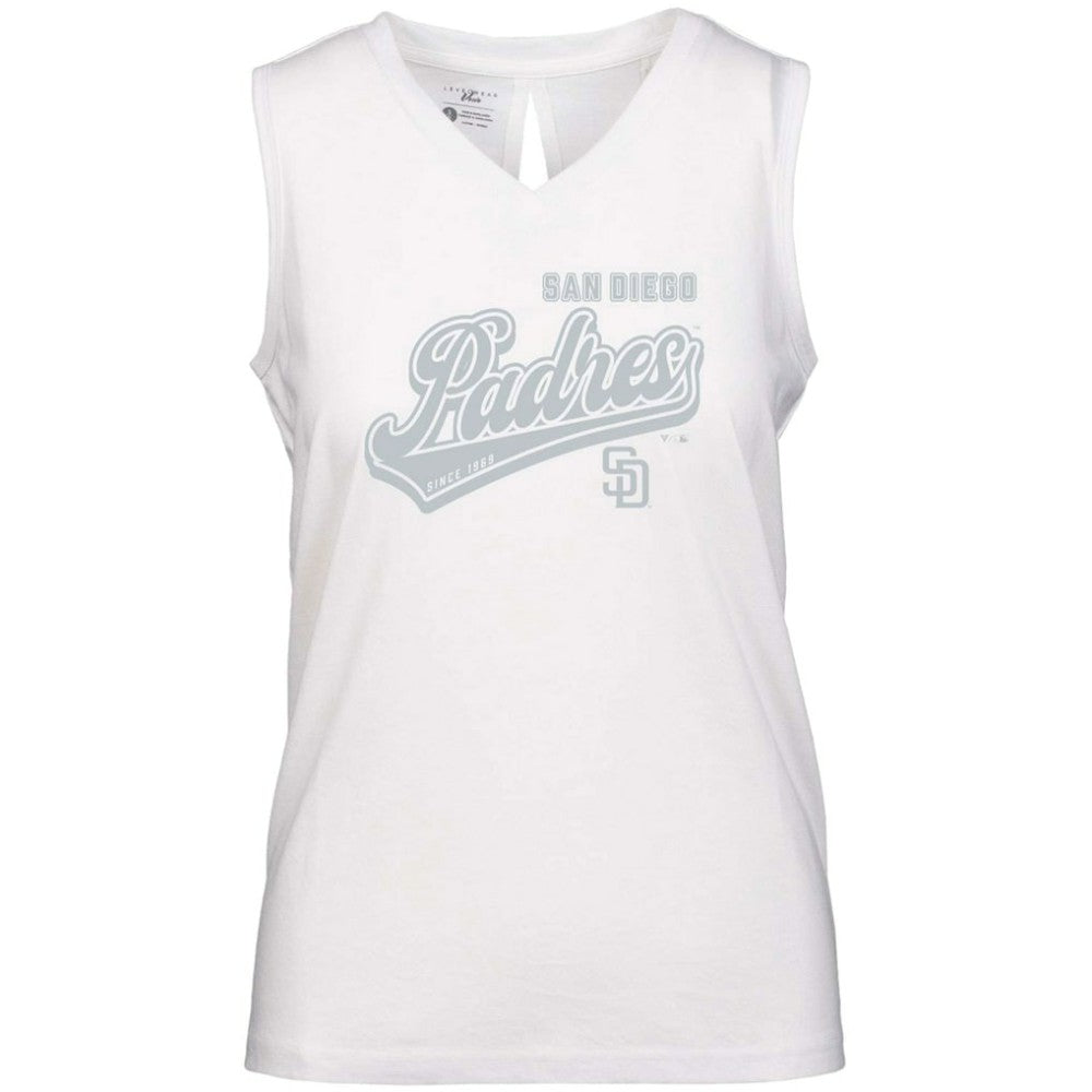 San Diego Padres Levelwear Women's Paisley Sweep V-Neck Tank Top - MLB