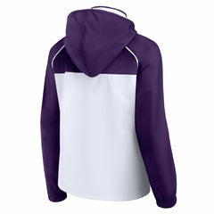Phoenix Suns Women's Anorak Raglan Full-Zip Hoodie Jacket White/Purple - NBA