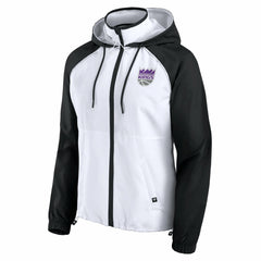 Sacramento Kings Women's Anorak Raglan Full-Zip Hoodie Jacket White/Black - NBA