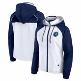 Minnesota Timberwolves Women's Anorak Raglan Full-Zip Hoodie Jacket White/Navy - NBA