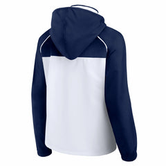 Minnesota Timberwolves Women's Anorak Raglan Full-Zip Hoodie Jacket White/Navy - NBA