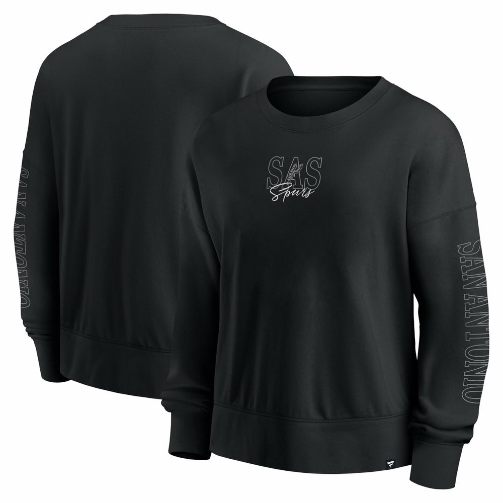 San Antonio Spurs Women's Oversized Game Day Pullover Sweatshirt Black - NBA