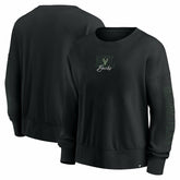 Milwaukee Bucks Women's Oversized Game Day Pullover Sweatshirt Black - NBA