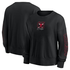 Chicago Bulls Women's Oversized Game Day Pullover Sweatshirt Black - NBA