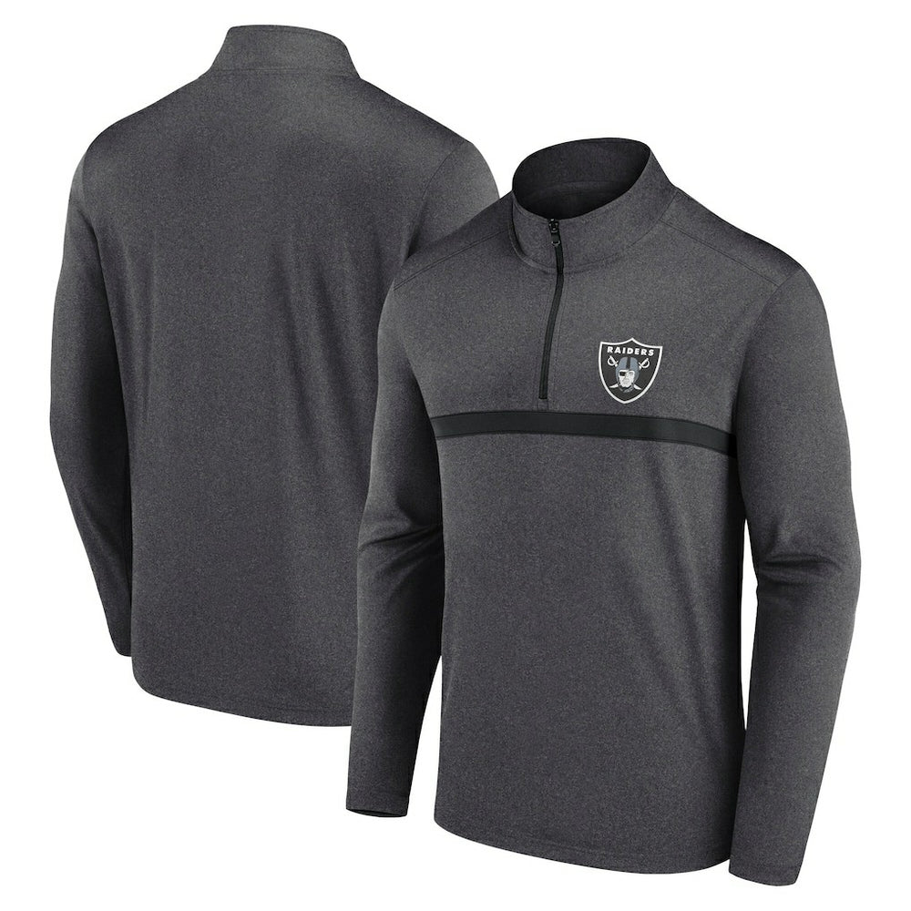 Las Vegas Raiders Head-to-Head Quarter-Zip Pullover Charcoal | Fanatics