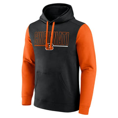Cincinnati Bengals Outline Pullover Hoodie Black/Orange | Fanatics