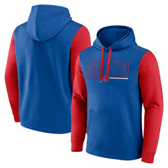 Buffalo Bills Outline Pullover Hoodie Royal/Red | Fanatics