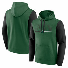 New York Jets Outline Pullover Hoodie Green/Black | Fanatics