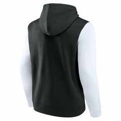 Utah Jazz Logo Athletic Outline Colorblock Pullover Hoodie Black - NBA