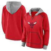 Chicago Bulls Logo Athletic Women's Boom Pullover Hoodie Red - NBA
