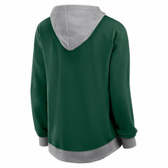 Milwaukee Bucks Logo Athletic Women's Hit It French Terry Full-Zip Hoodie Hunter Green - NBA