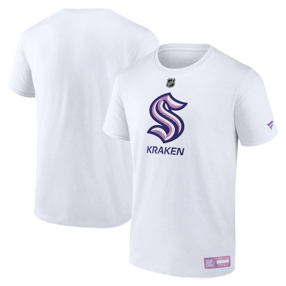 Seattle Kraken Fanatics 2024 Hockey Fights Cancer T-Shirt - White - NHL