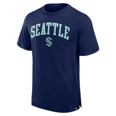 Seattle Kraken Fanatics Elevated Pima T-Shirt - Navy - NHL