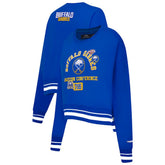 Buffalo Sabres Pro Standard Women's Area Code Cropped Pullover Sweatshirt - Royal - NHL
