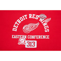 Detroit Red Wings Pro Standard Women's Area Code Cropped Pullover Sweatshirt - Red - NHL