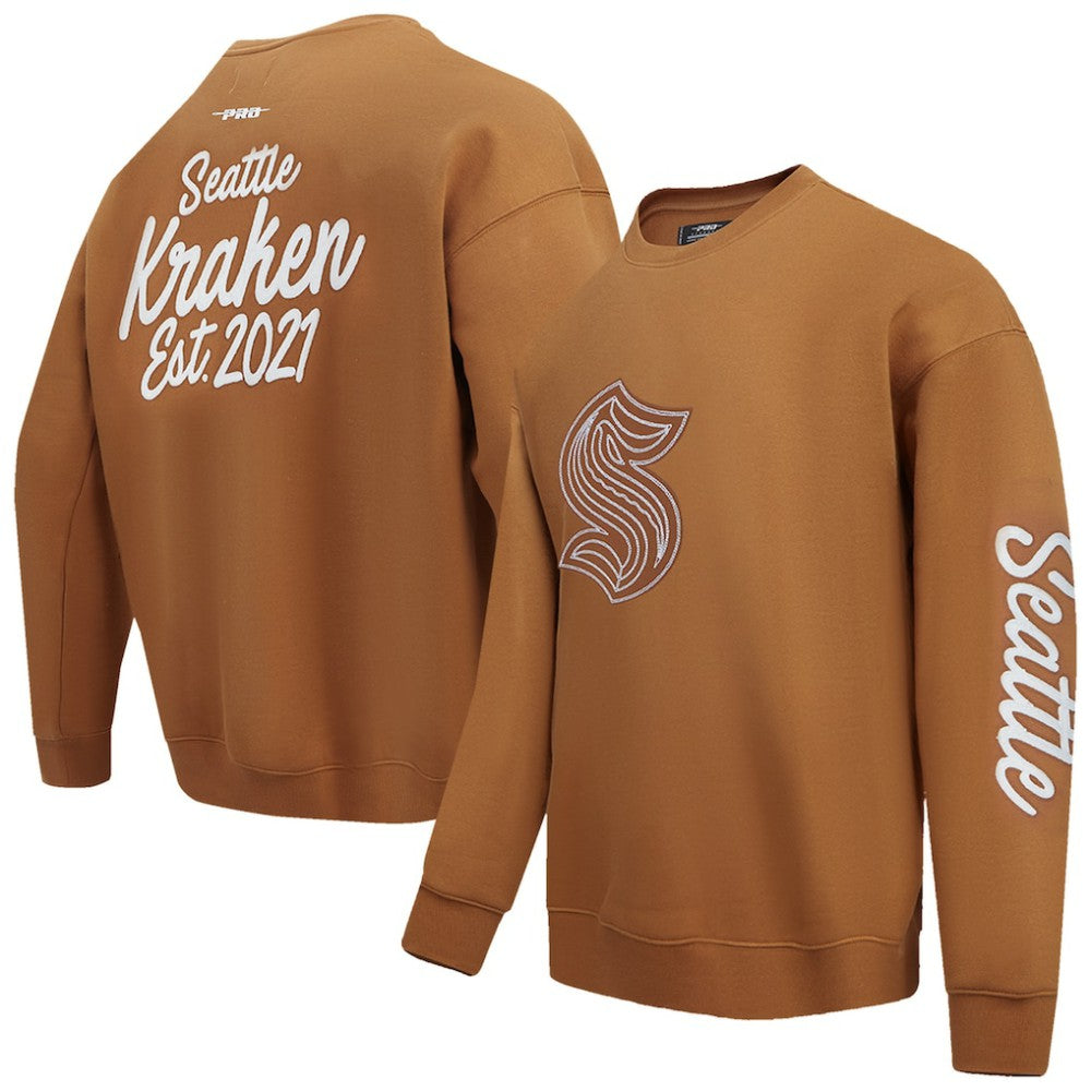 Seattle Kraken Pro Standard Paint the City Pullover Sweatshirt - Brown - NHL