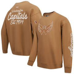 Washington Capitals Pro Standard Paint the City Pullover Sweatshirt - Brown - NHL
