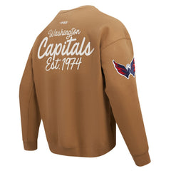 Washington Capitals Pro Standard Paint the City Pullover Sweatshirt - Brown - NHL