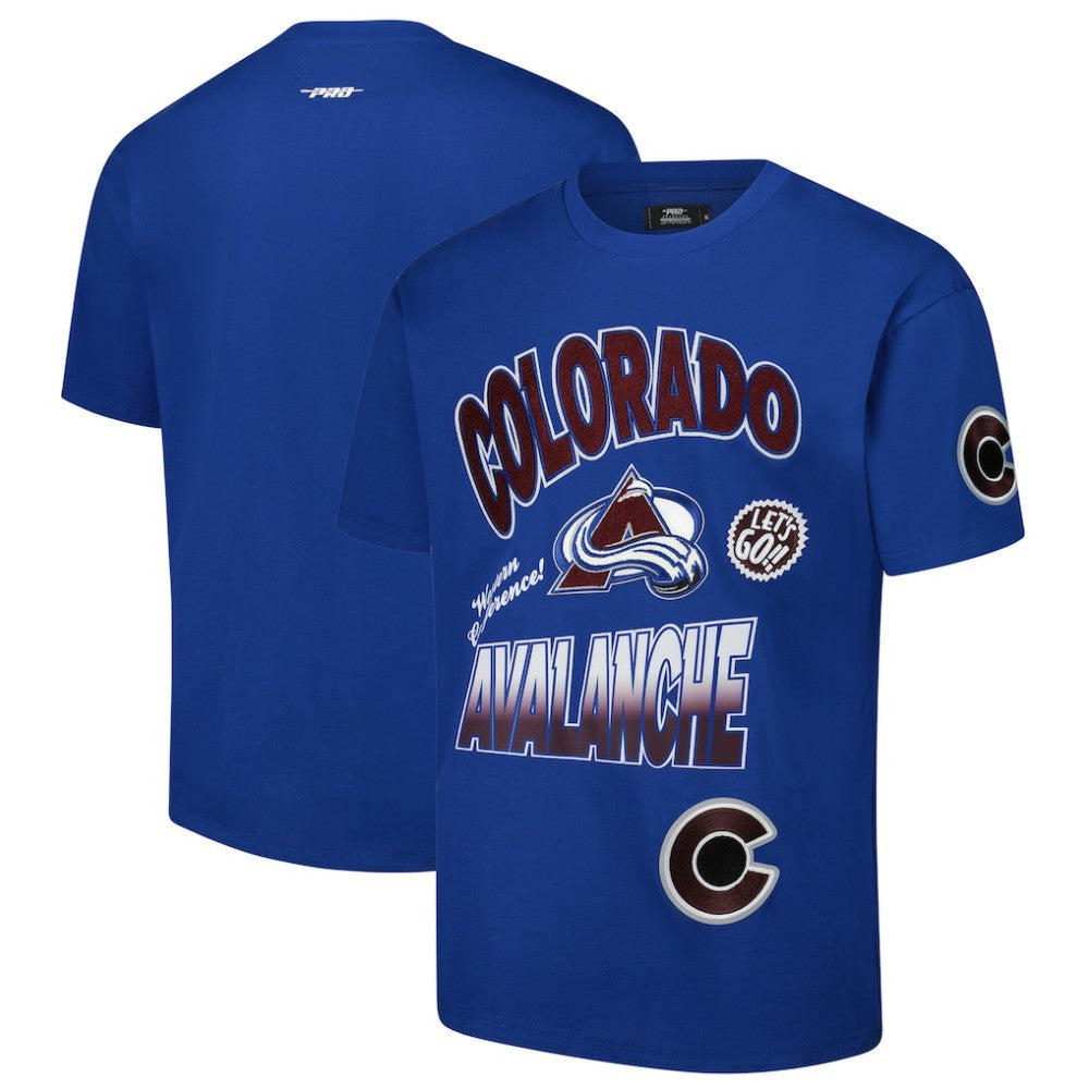 Colorado Avalanche Pro Standard Turn It Up Dropped Shoulder T-Shirt - Blue - NHL