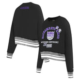 Sacramento Kings Pro Standard Women's Area Code Cropped Pullover Sweatshirt Black - NBA