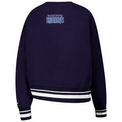 Minnesota Timberwolves Pro Standard Women's Area Code Cropped Pullover Sweatshirt Navy - NBA