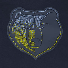 Memphis Grizzlies Pro Standard Women's Jewels Cropped Pullover Hoodie Navy - NBA