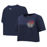 Washington Wizards Pro Standard Women's Jewels Boxy Cropped T-Shirt Navy - NBA