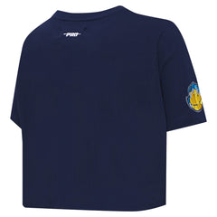 Memphis Grizzlies Pro Standard Women's Jewels Boxy Cropped T-Shirt Navy - NBA