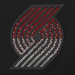 Portland Trail Blazers Pro Standard Women's Jewels Boxy Cropped T-Shirt Black - NBA