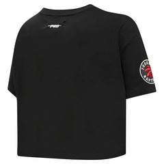 Toronto Raptors Pro Standard Women's Jewels Boxy Cropped T-Shirt Black - NBA