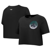 Boston Celtics Pro Standard Women's Jewels Boxy Cropped T-Shirt Black - NBA
