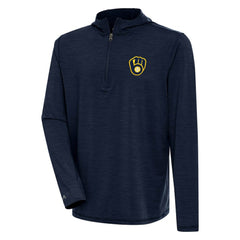 Milwaukee Brewers Antigua Tidy Quarter-Zip Hoodie - MLB
