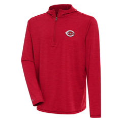Cincinnati Reds Antigua Tidy Quarter-Zip Hoodie - MLB