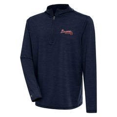 Atlanta Braves Antigua Tidy Quarter-Zip Hoodie - MLB