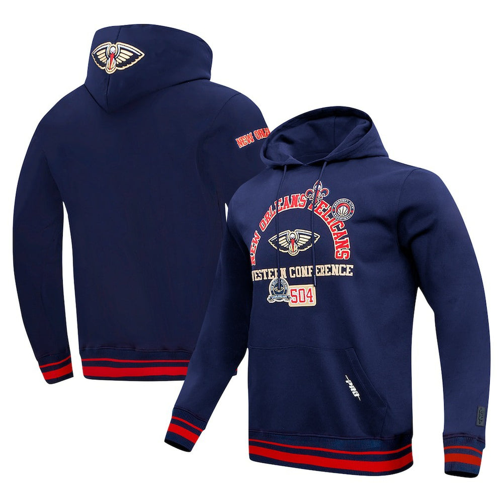New Orleans Pelicans Pro Standard Area Code Pullover Hoodie Navy - NBA