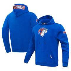 New York Knicks Pro Standard Split Logo Pullover Hoodie Blue - NBA