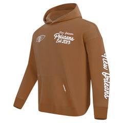 New Orleans Pelicans Pro Standard Paint the City Drop Shoulder Pullover Hoodie Brown - NBA