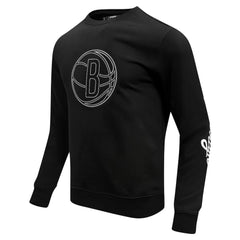 Brooklyn Nets Pro Standard Paint the City Drop Shoulder Sweatshirt Black - NBA