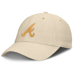 Atlanta Braves Fanatics Front Office Leather Patch Adjustable Hat - MLB