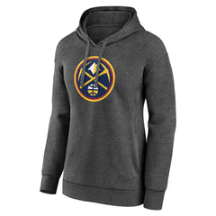 Denver Nuggets Women's Primary Logo Pullover Hoodie Charcoal - NBA
